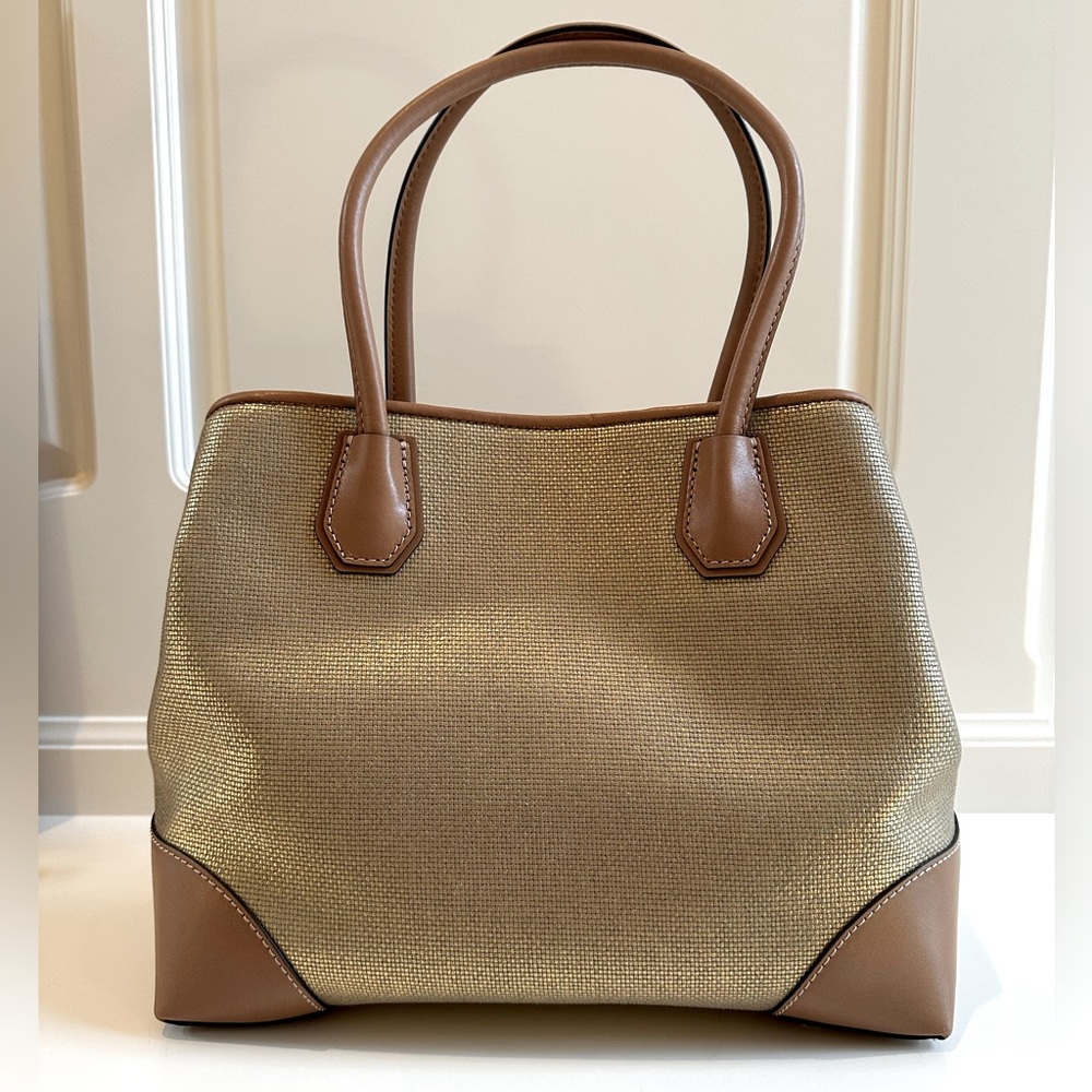 NWT Michael Kors Mercer Gallery Pale Gold Tote Bag - Picture 2 of 4